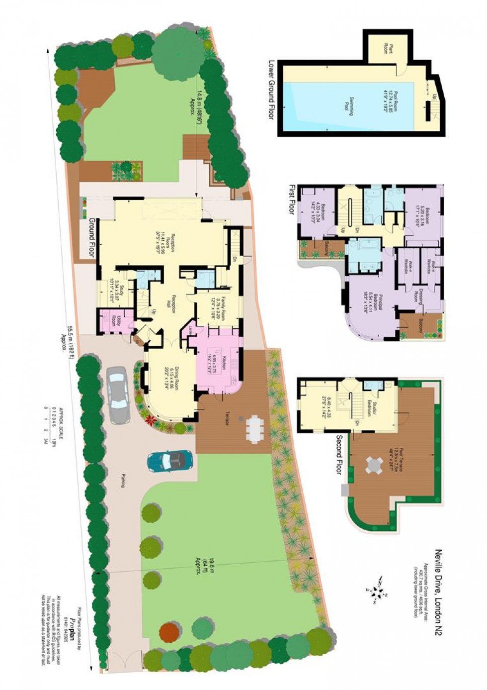 Floorplan for Neville Drive, Hampstead Garden Suburb