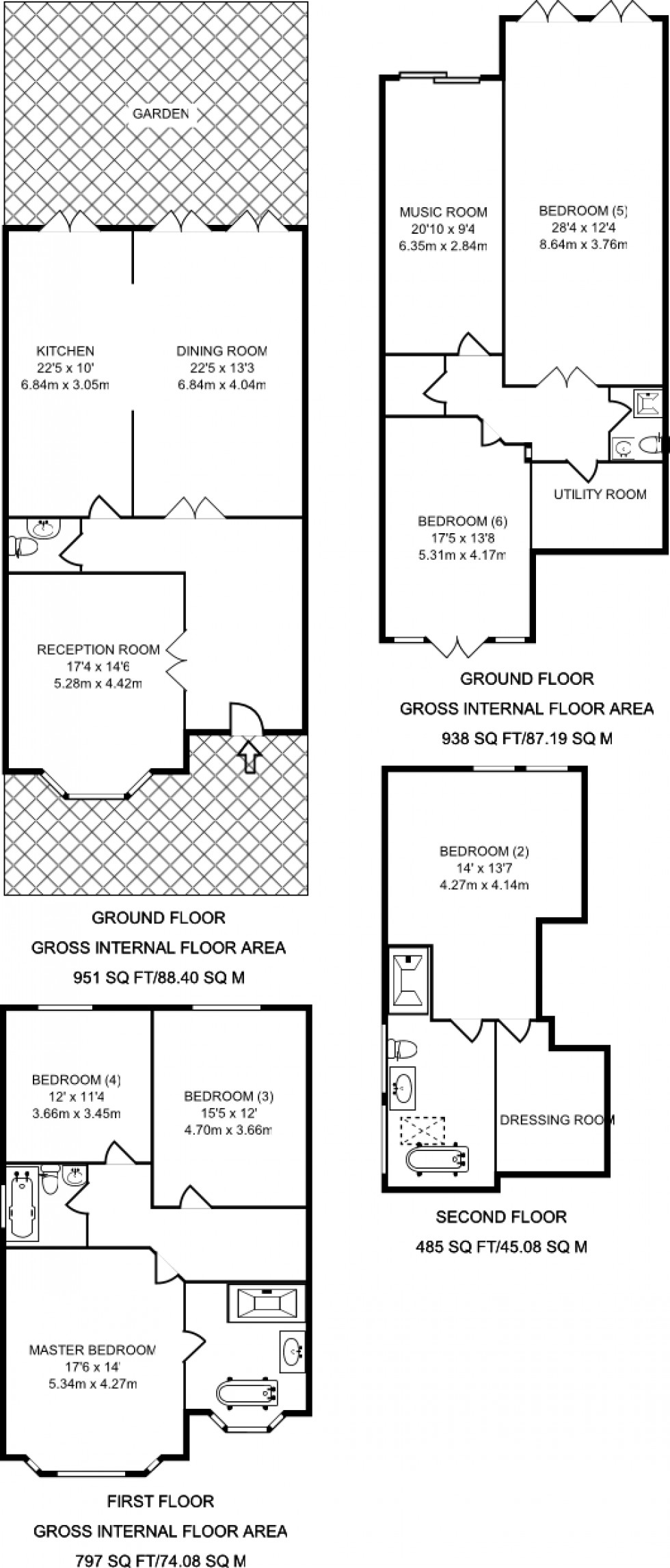 Floorplan for Stanhope Avenue, Finchley