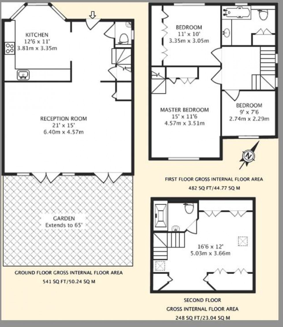 Floorplan for Brookland Hill, Middleway, Hampstead Garden Suburb