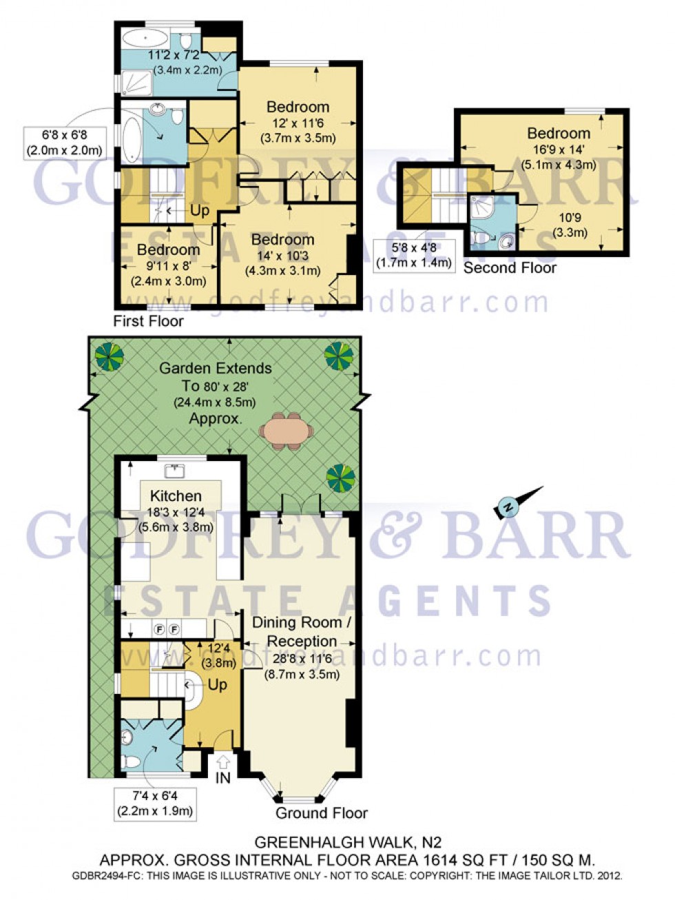 Floorplan for Greenhalgh Walk, Hampstead Garden Suburb