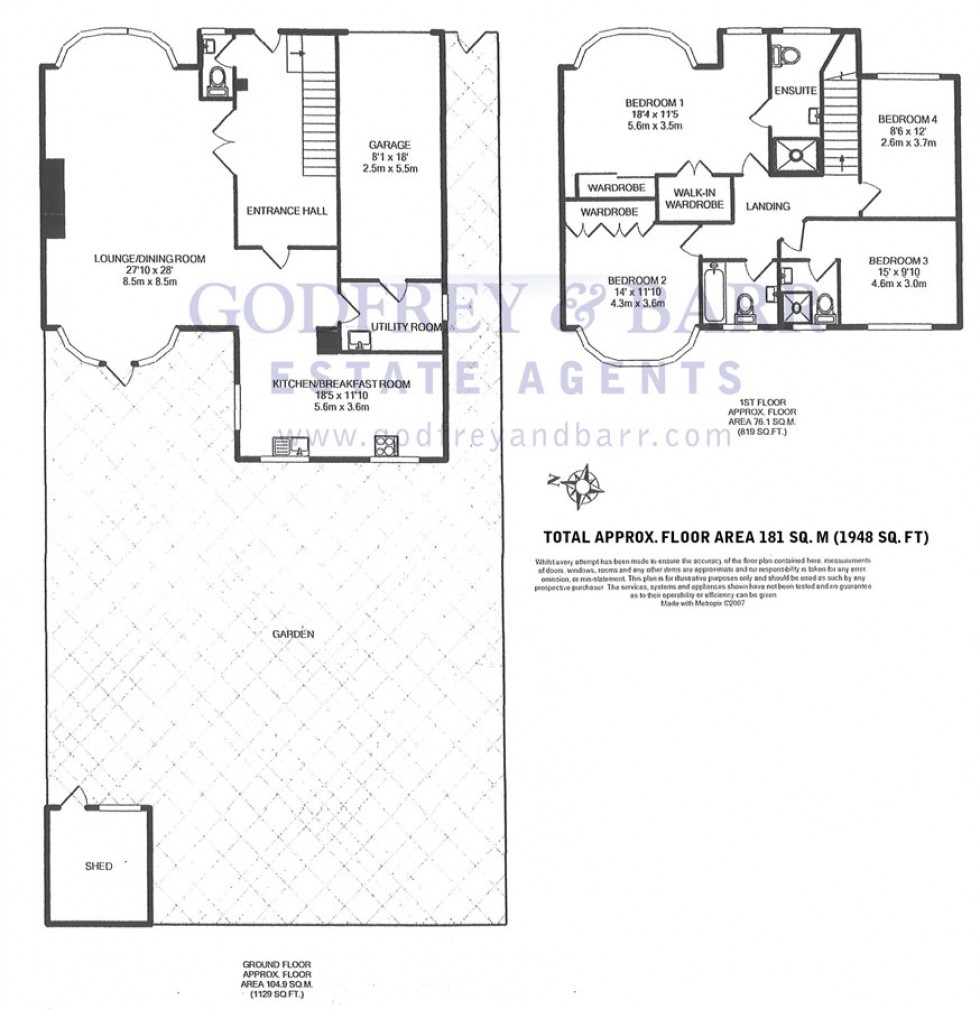 Floorplan for Copthall Gardens, Mill Hill