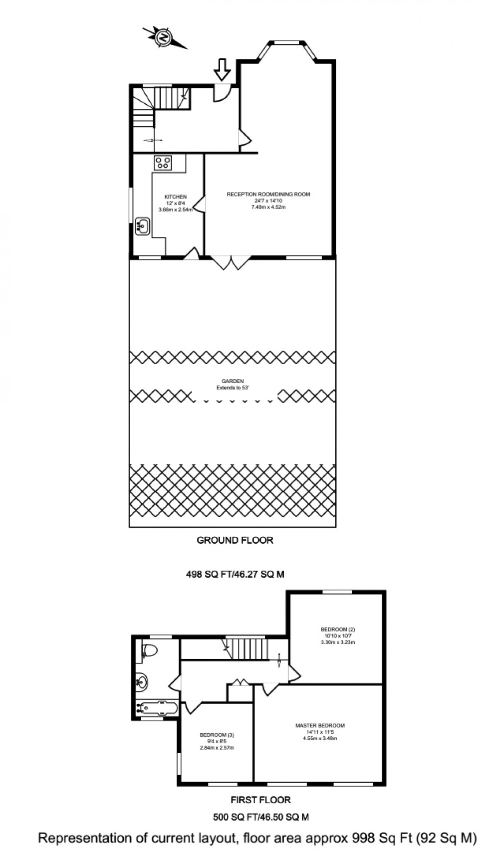 Floorplan for Brookland Garth, Hampstead Garden Suburb