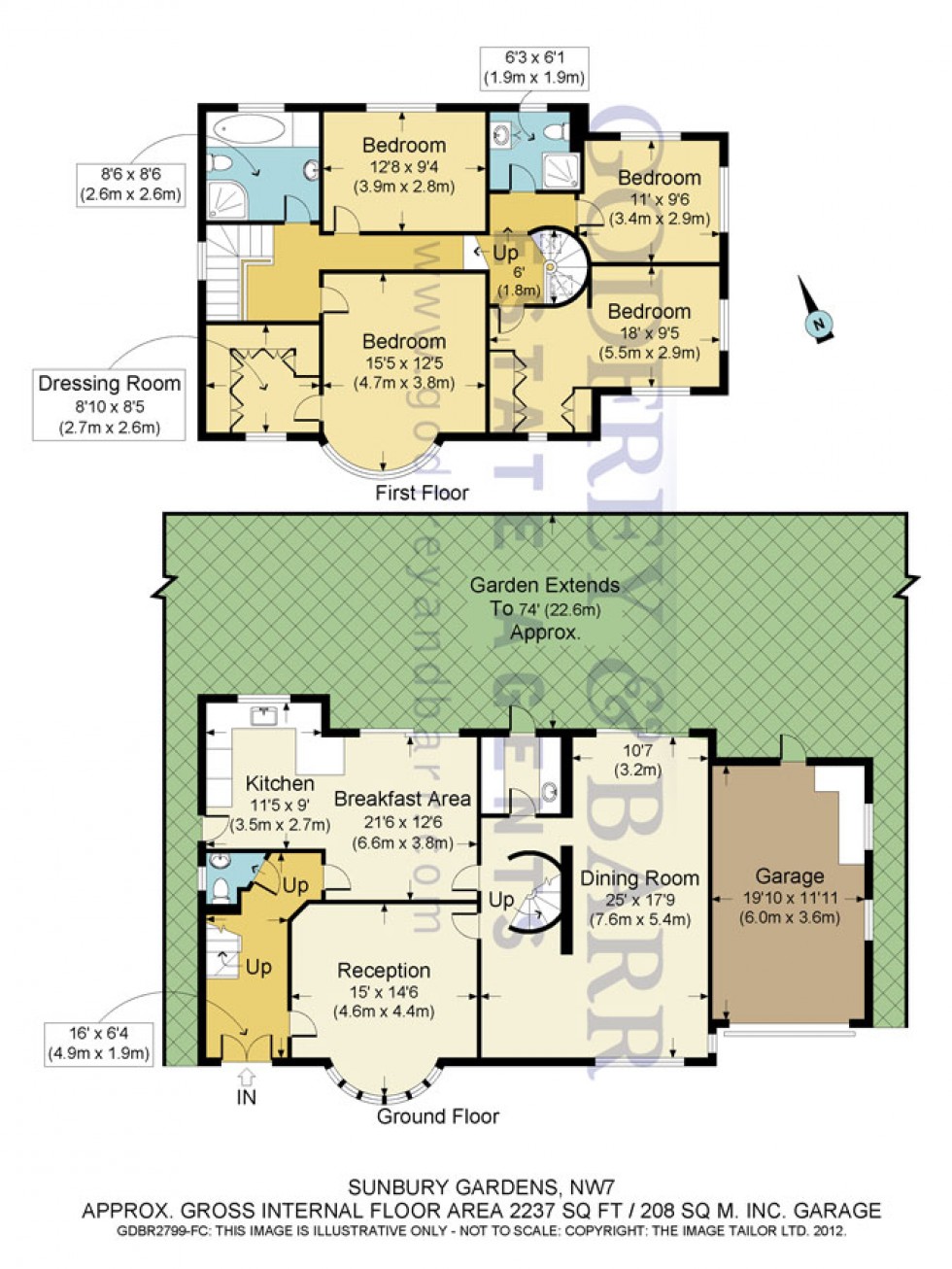 Floorplan for Sunbury Gardens, Mill Hill