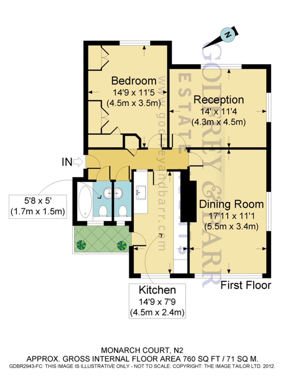 Floorplan for Lyttelton Road, Hampstead Garden Suburb