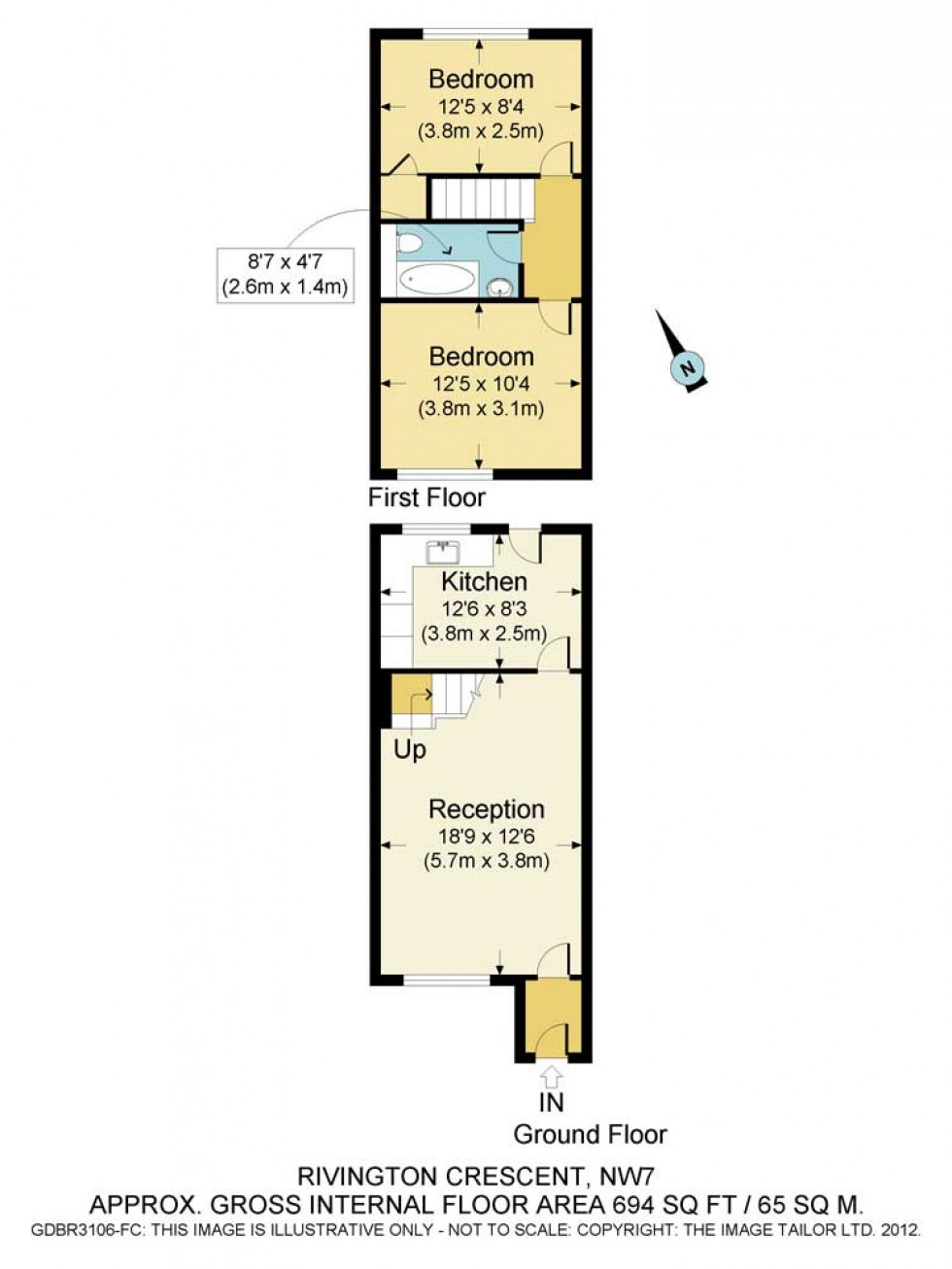 Floorplan for Rivington Crescent, Mill Hill