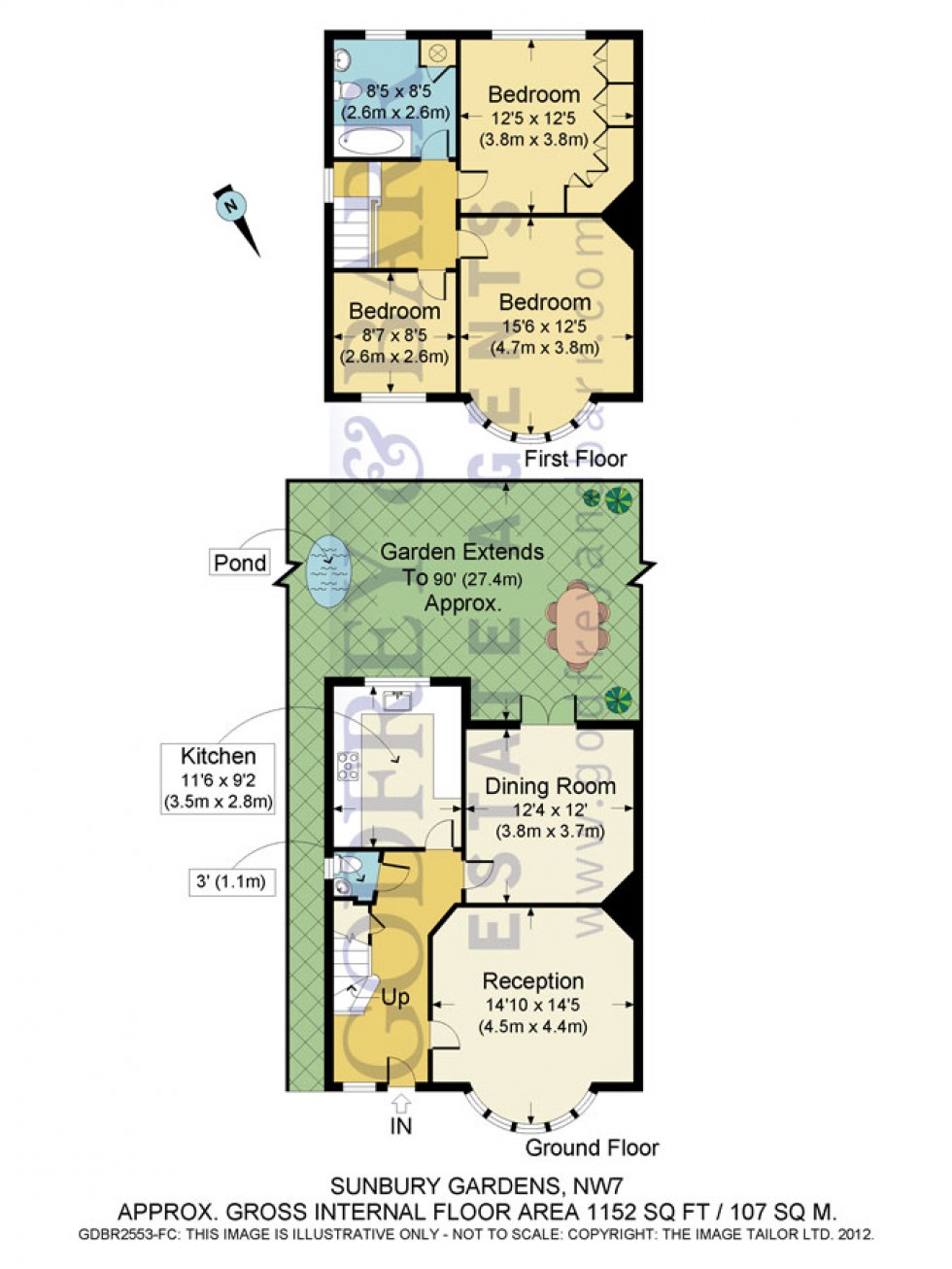 Floorplan for Sunbury Gardens, Mill Hill