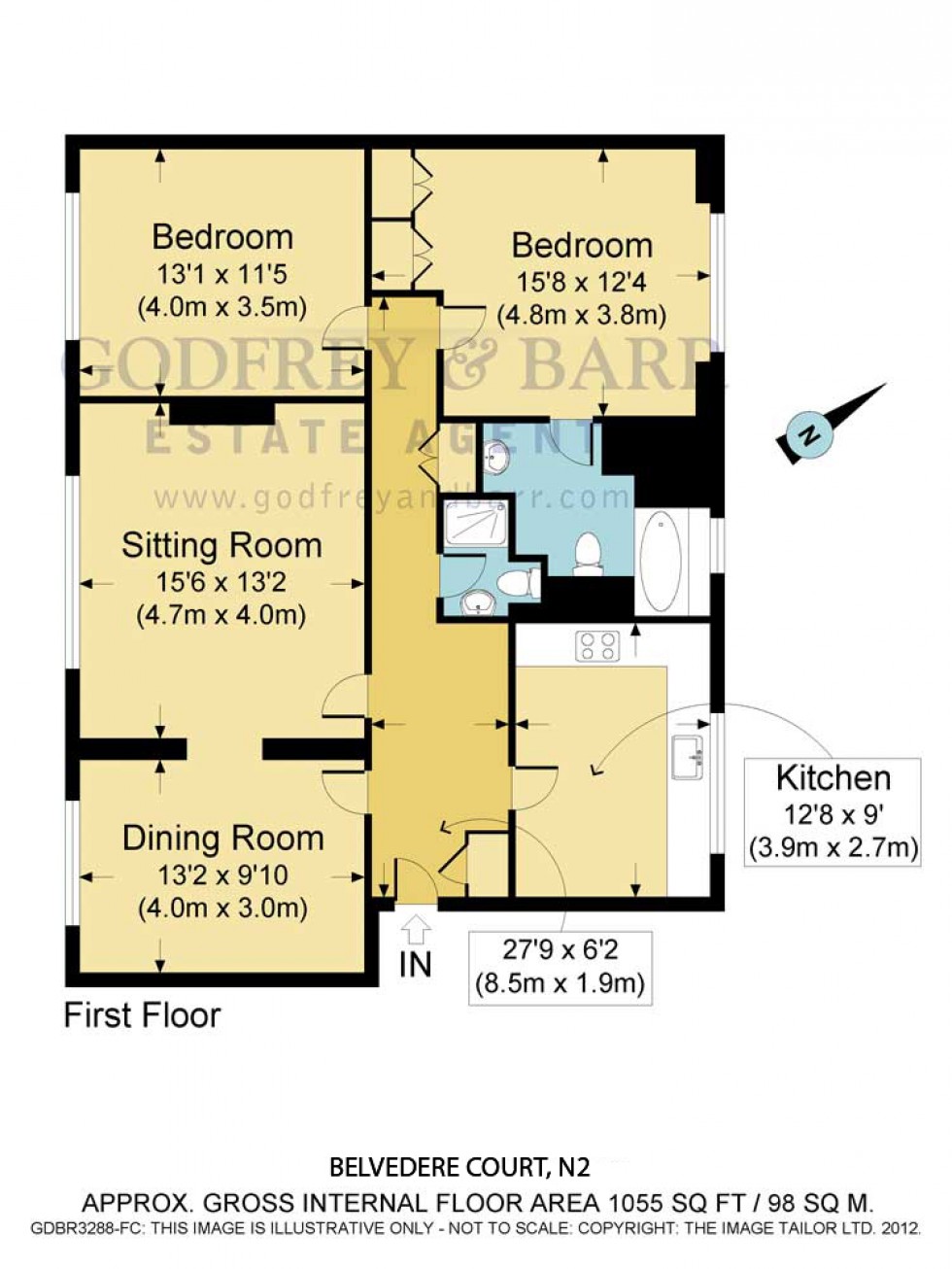 Floorplan for Belvedere Court, Hampstead Garden Suburb