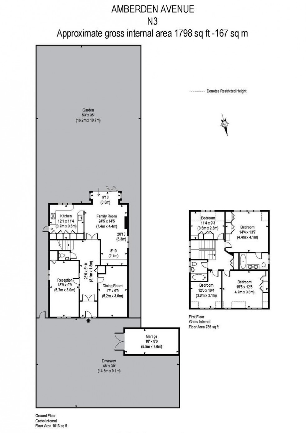 Floorplan for Amberden Avenue, Finchley