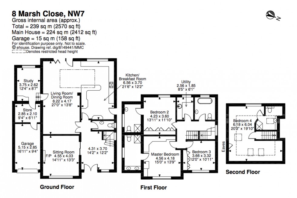 Floorplan for Marsh Close, Mill Hill