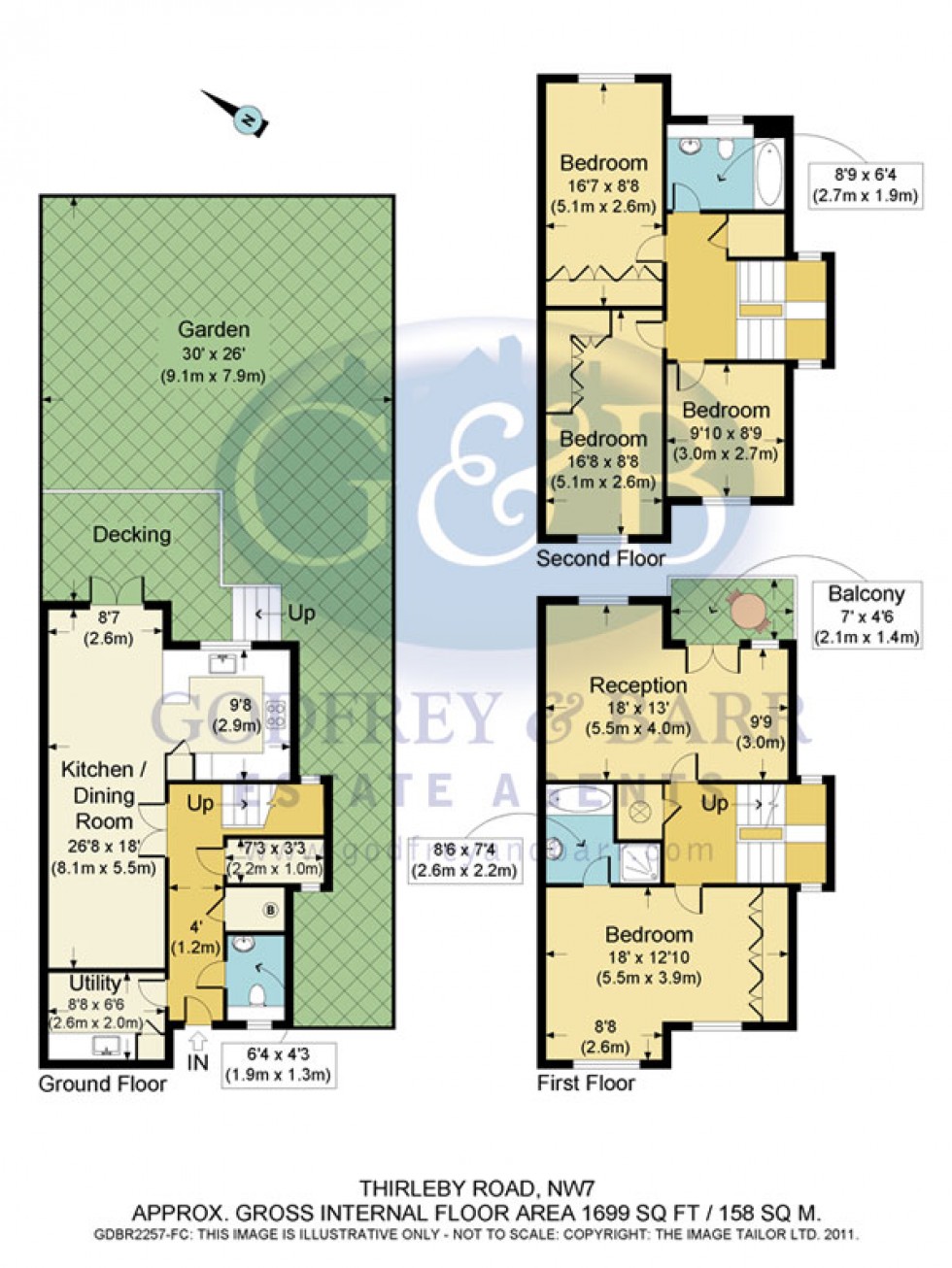 Floorplan for Thirleby Road, Mill Hill