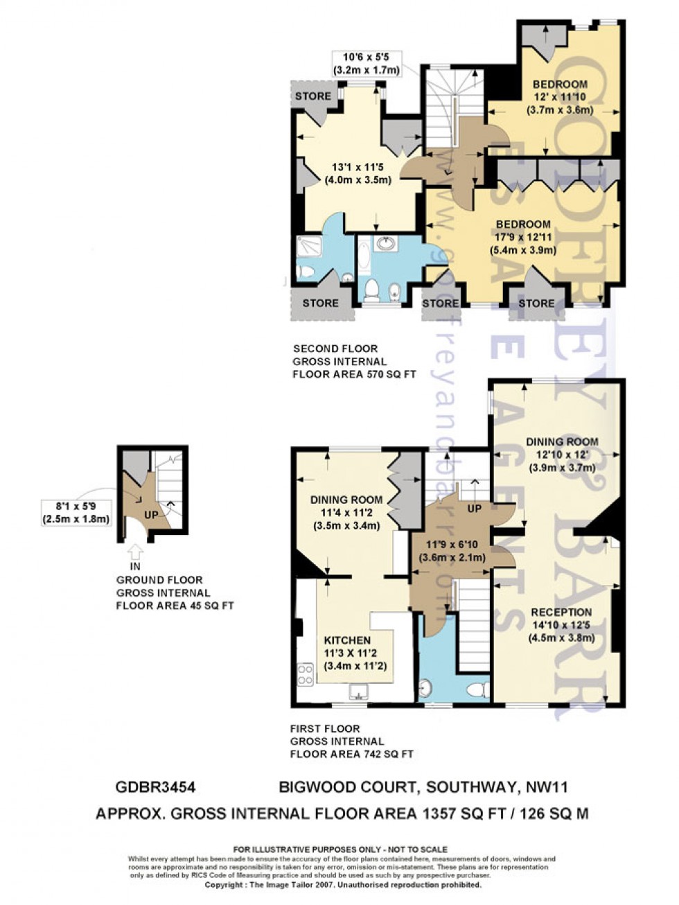 Floorplan for Bigwood Road, Hampstead Graden Suburb