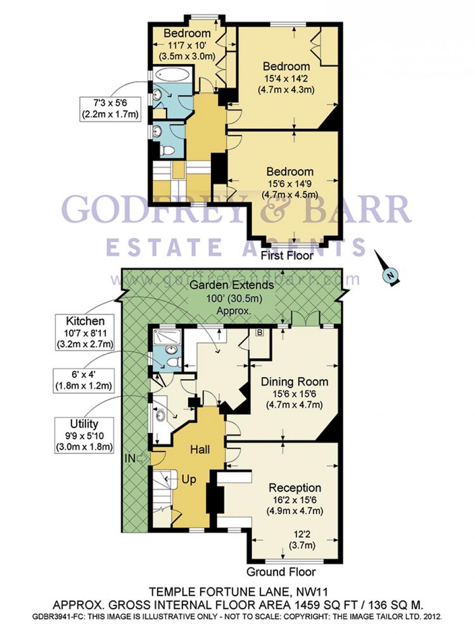 Floorplan for Temple Fortune Lane, Hampstead Garden Suburb