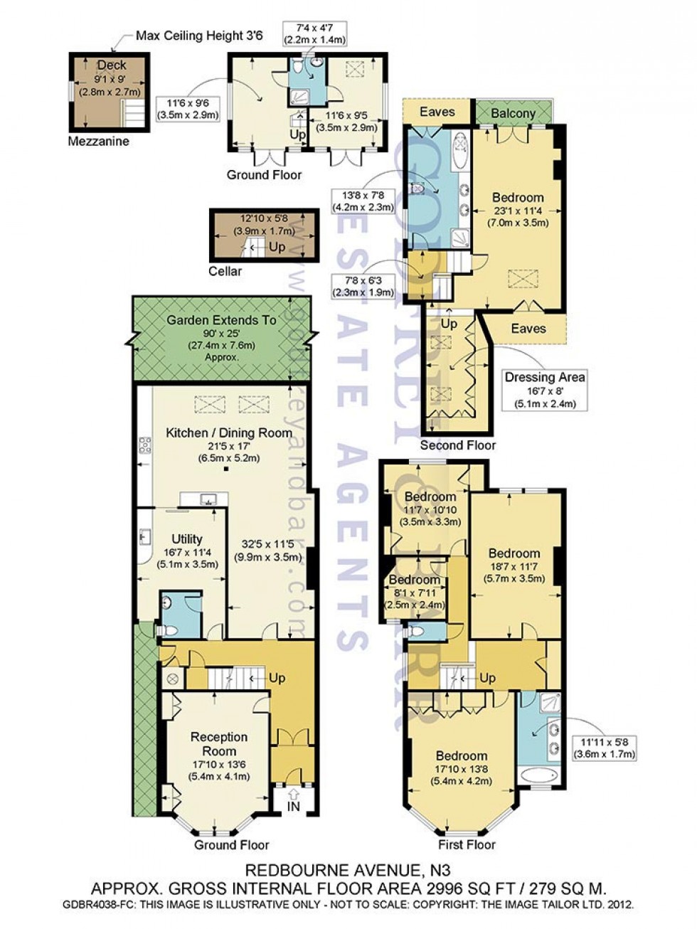 Floorplan for Redbourne Avenue, Finchley