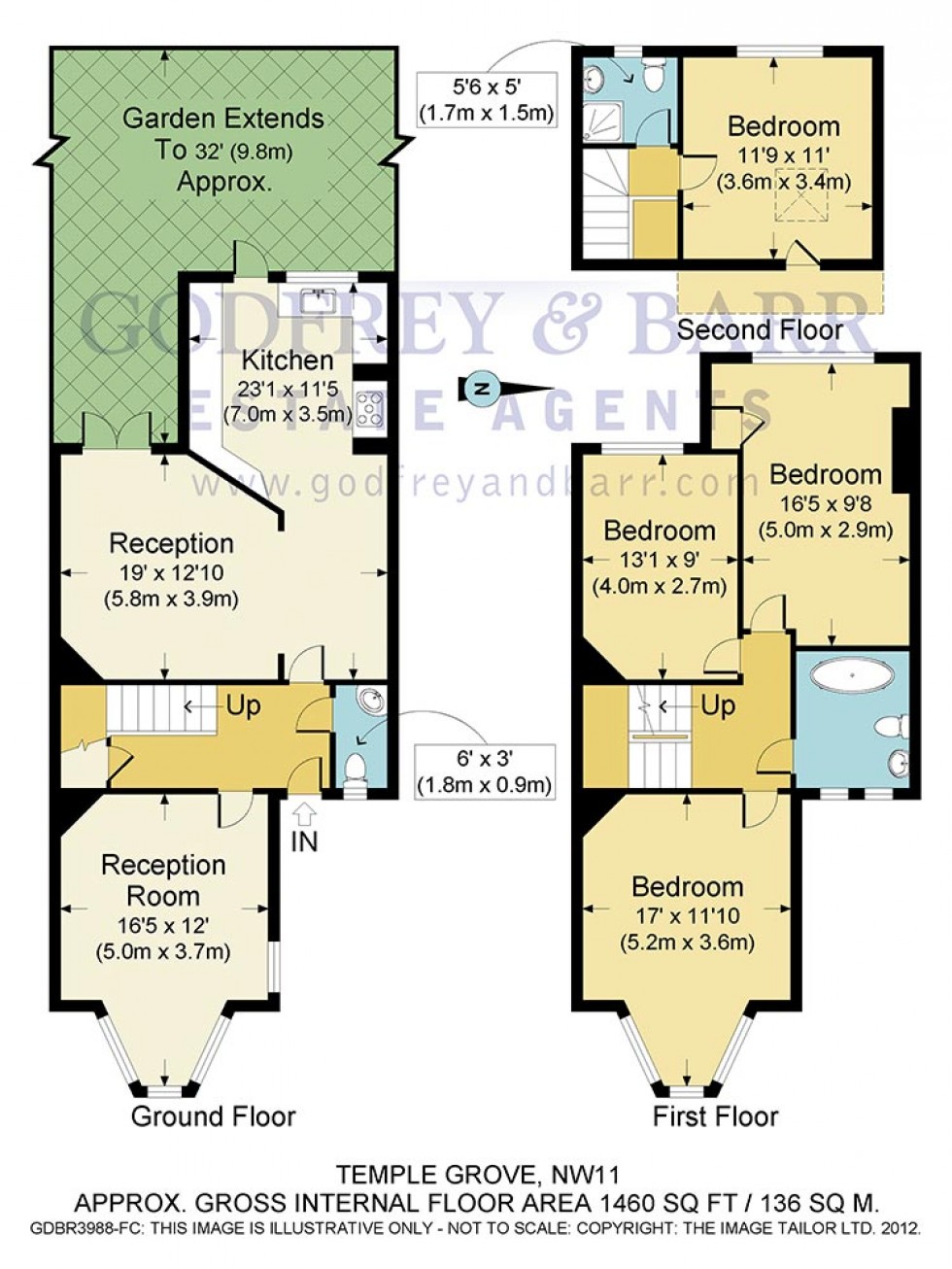 Floorplan for Temple Grove, Hampstead Garden Suburb Borders