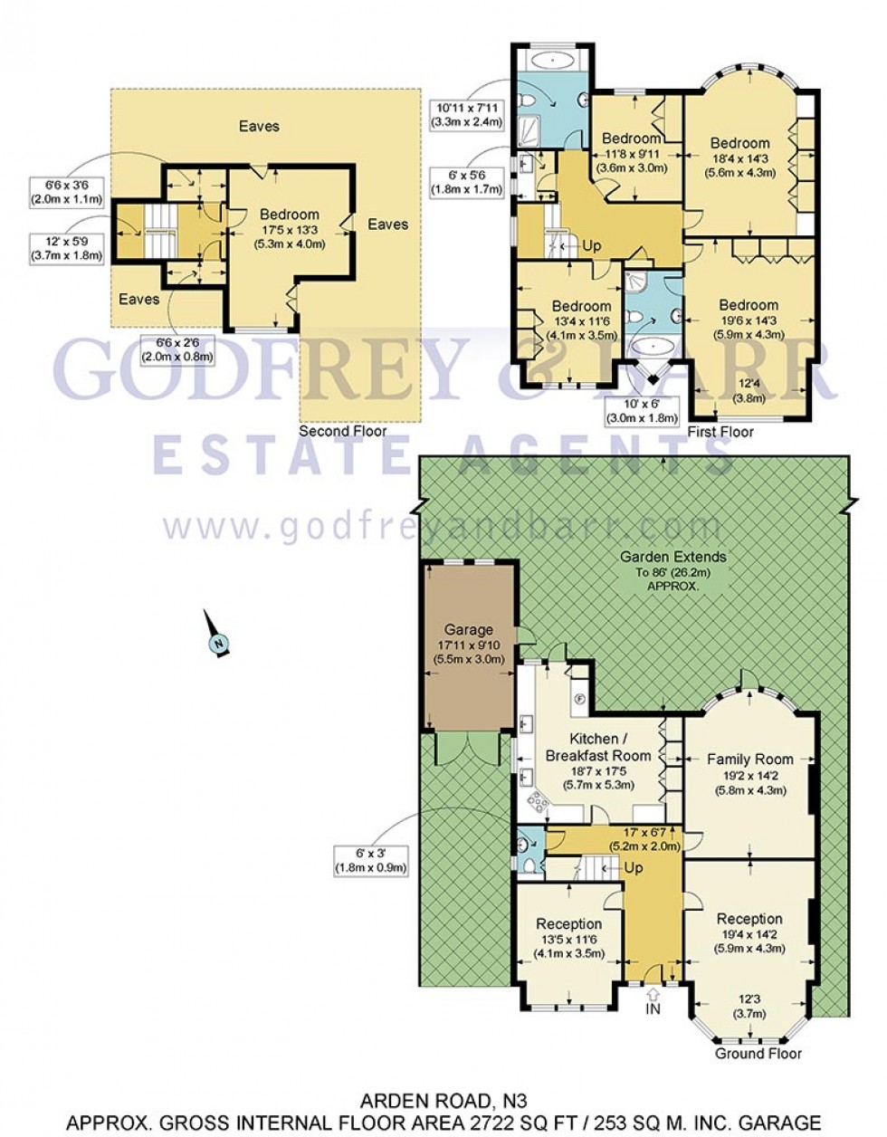 Floorplan for Arden Road, Finchley