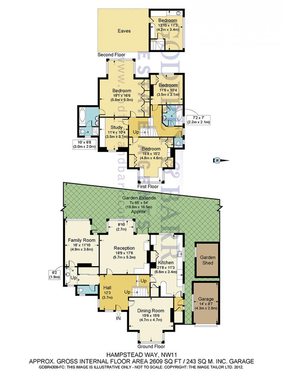 Floorplan for Hampstead Way, Hampstead Garden Subrub