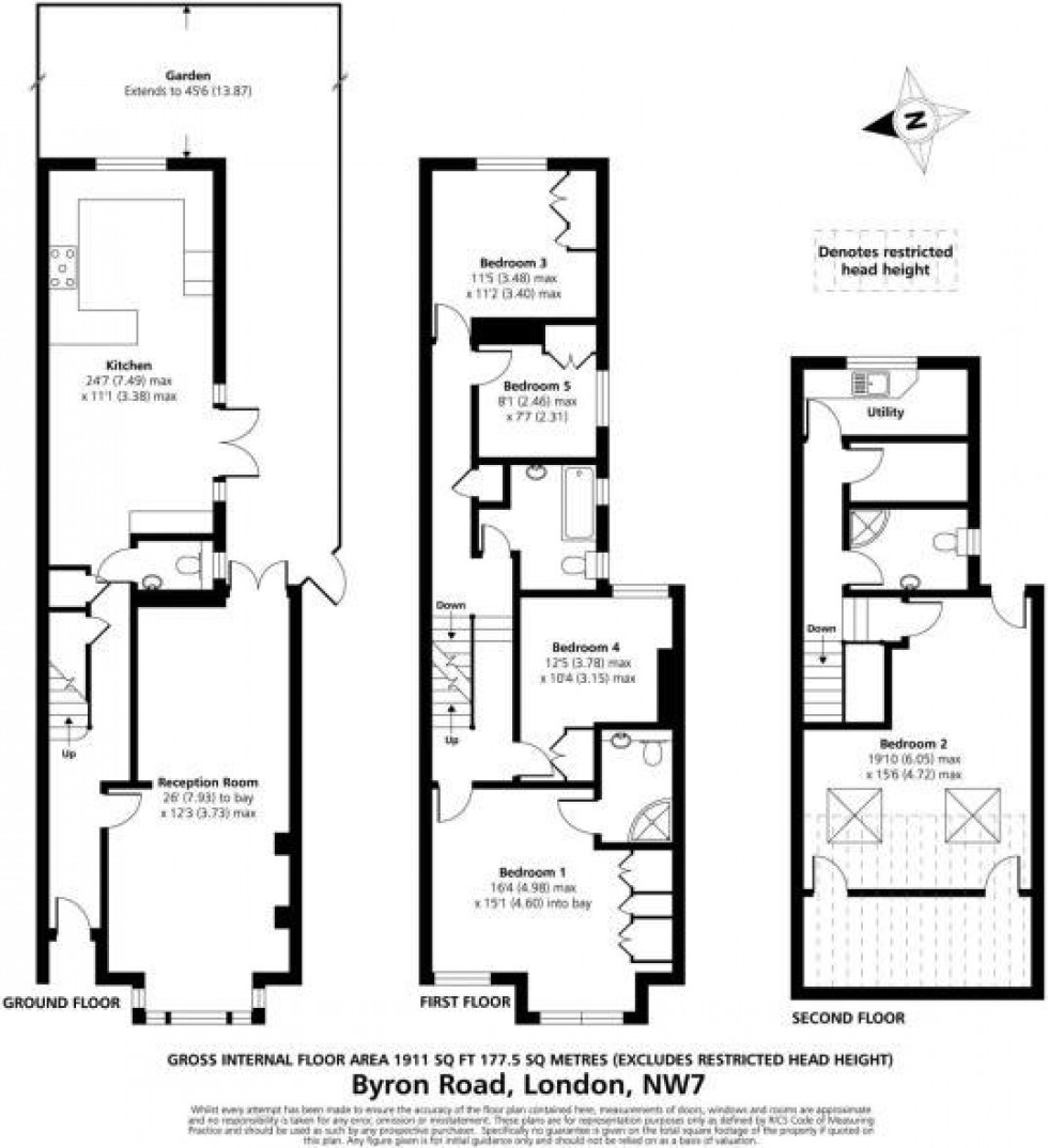 Floorplan for Byron Road, Mill Hill