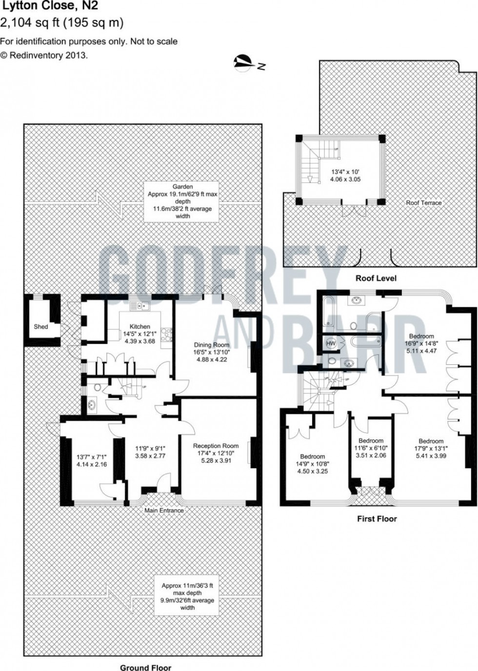 Floorplan for Lytton Close, Hampstead Garden Suburb