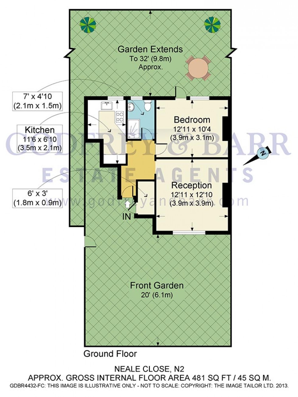 Floorplan for Neale Close, Hampstead Garden Suburb