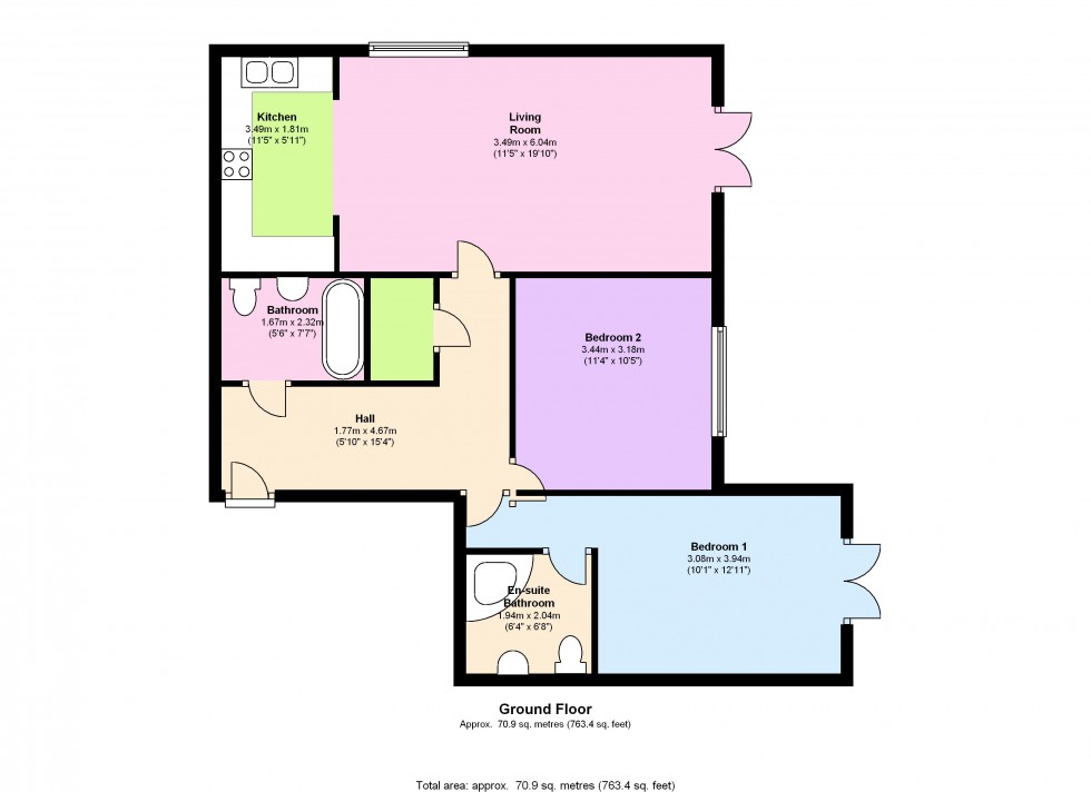 Floorplan for Madison Court, Great North Way