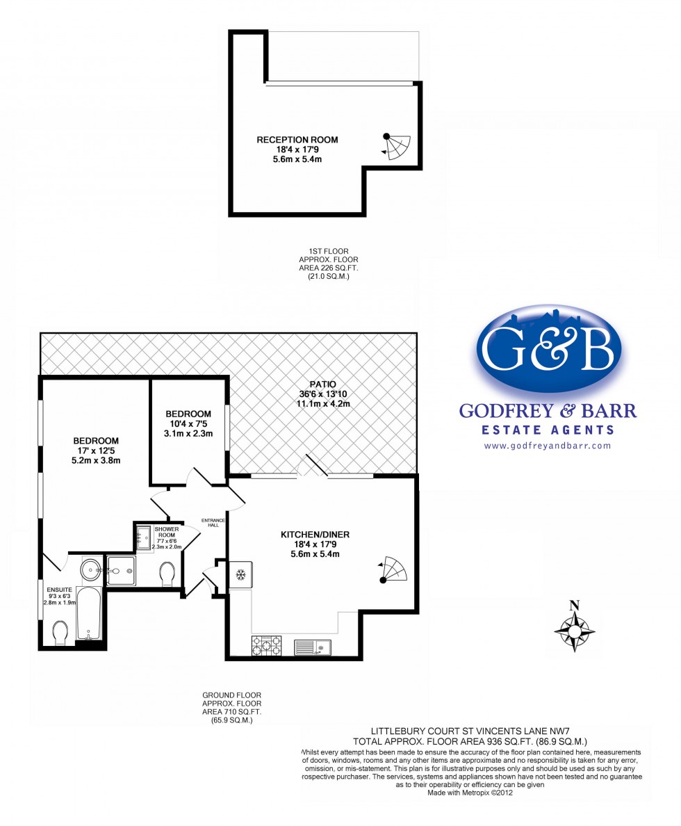 Floorplan for Littleberry Court, Mill Hill