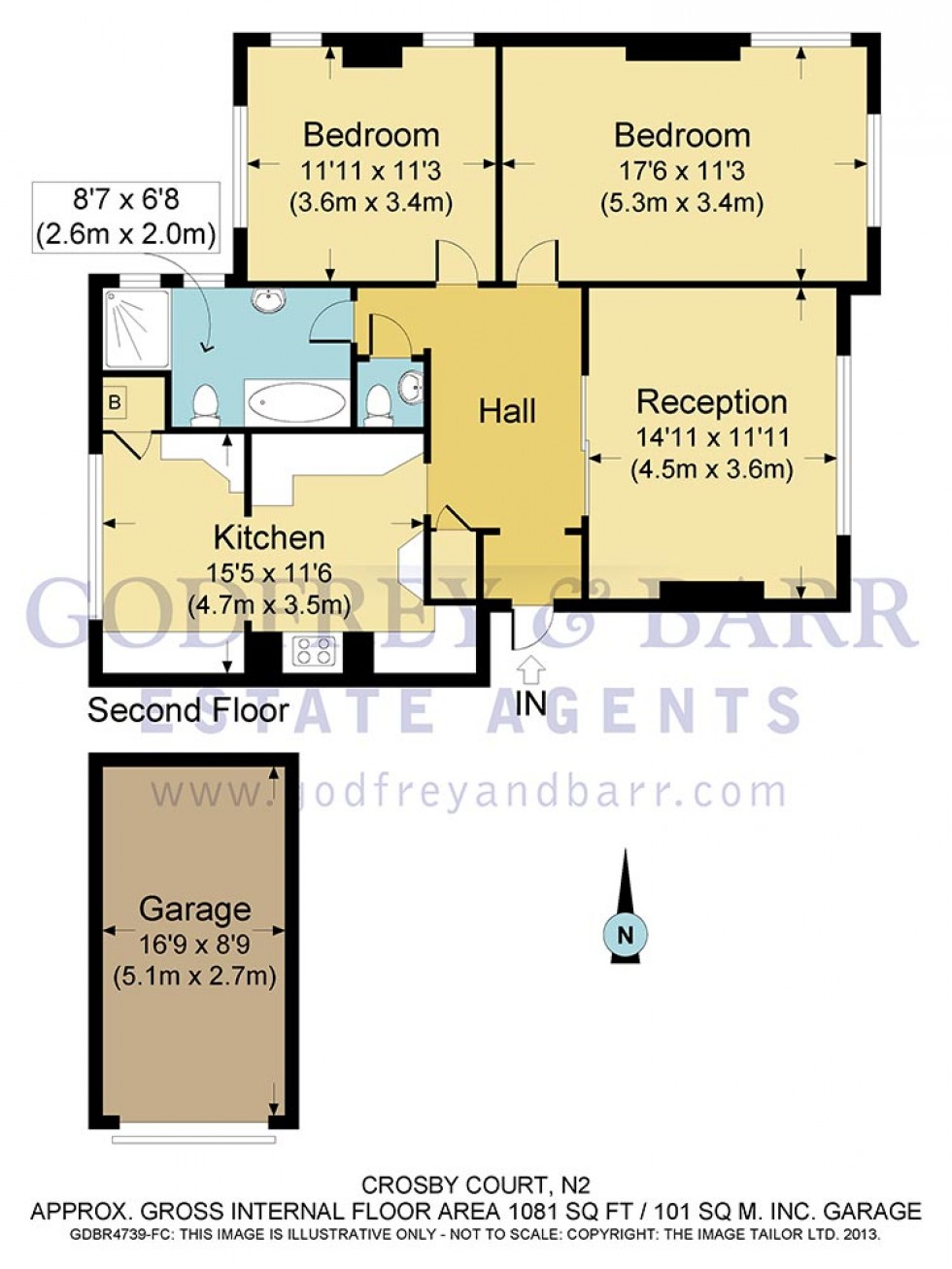 Floorplan for Crosby Court, Greenhalgh Walk, London