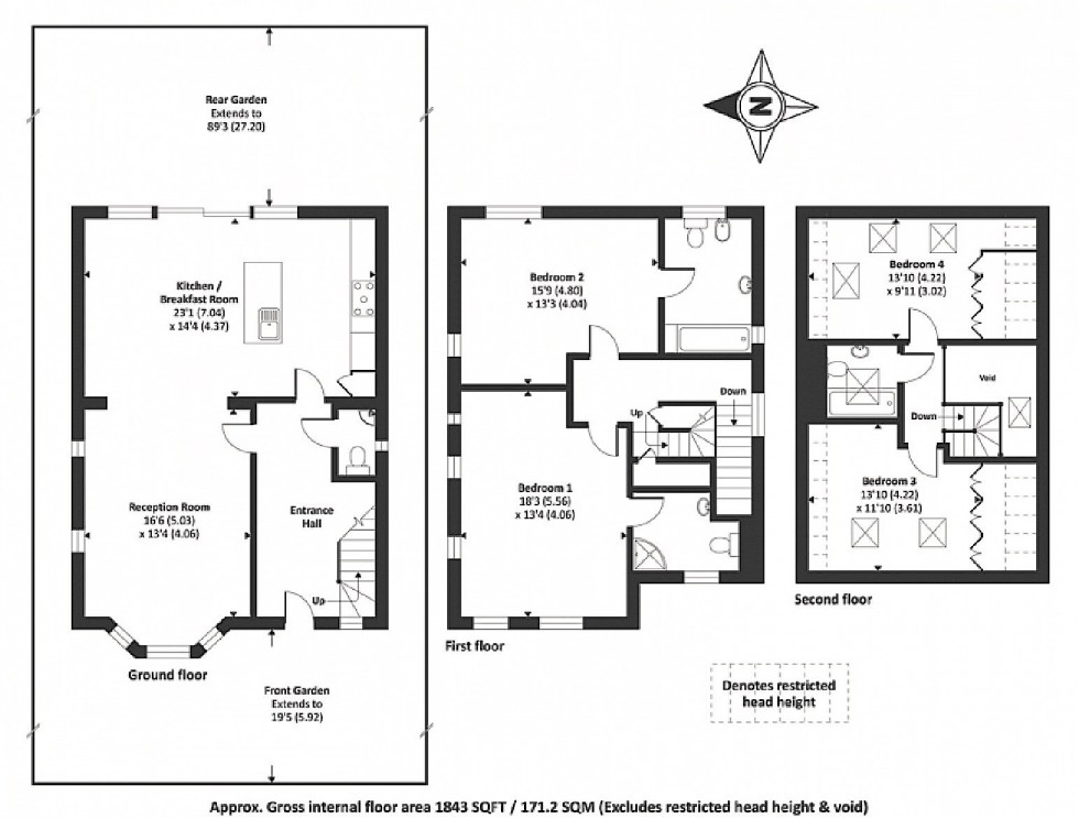 Floorplan for Milespit Hill, Mill Hill