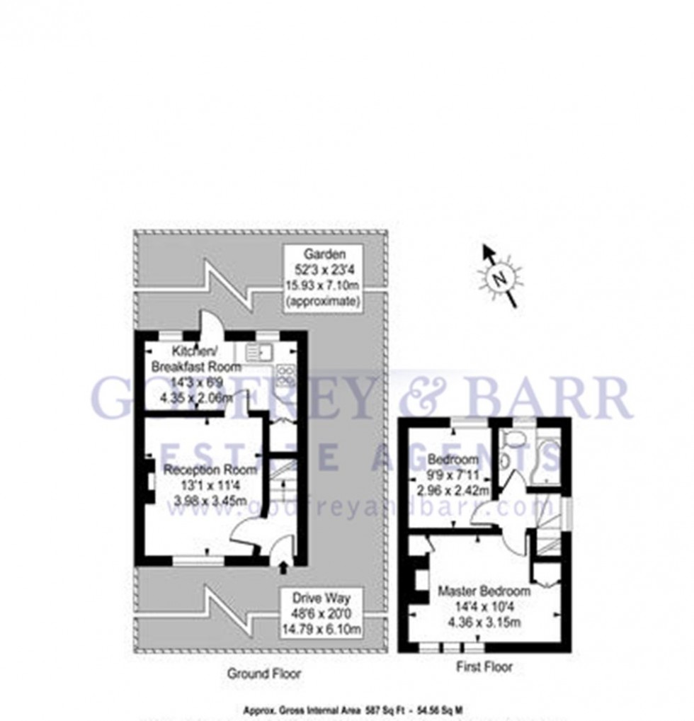 Floorplan for Falloden Way, Hampstead Garden Suburb