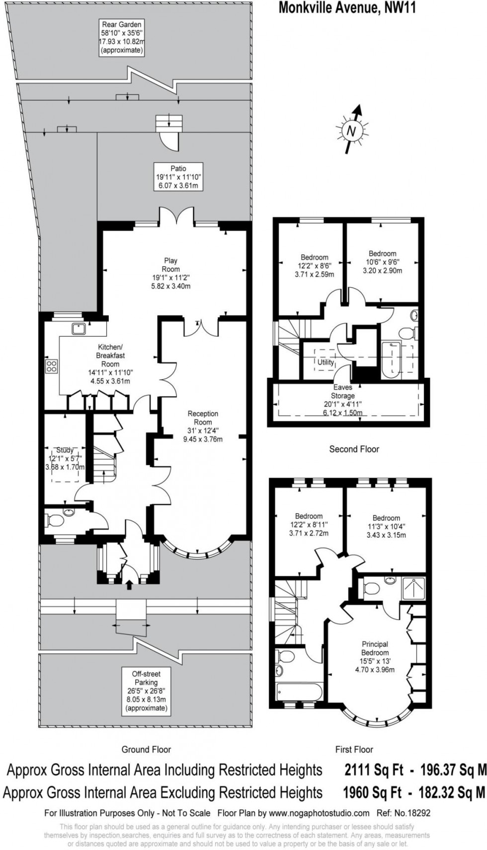 Floorplan for Monkville Avenue, Temple Fortune