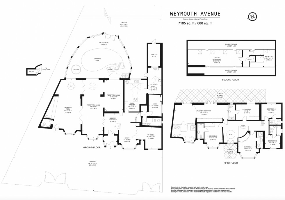 Floorplan for Weymouth Avenue, Mill Hill