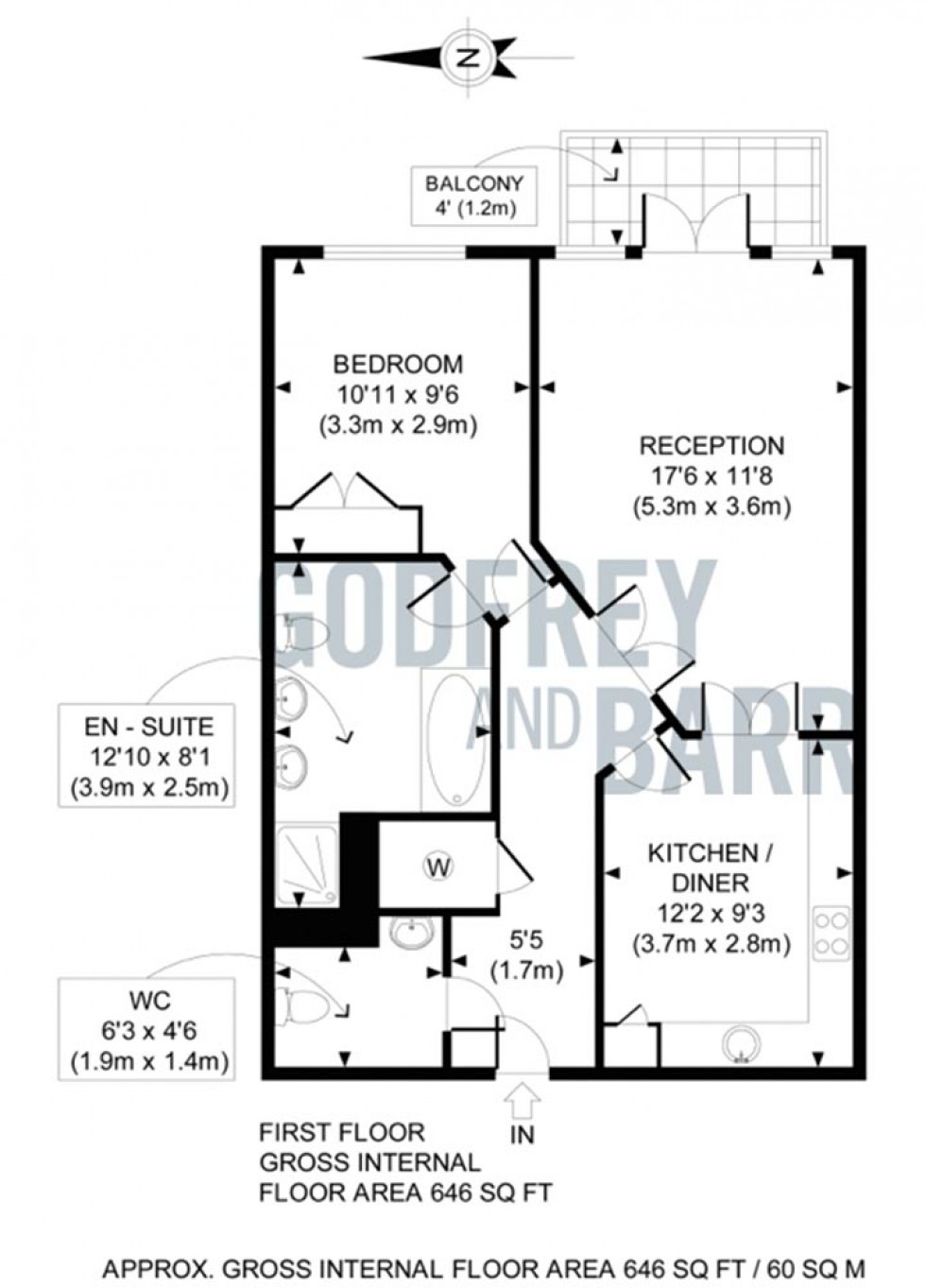 Floorplan for Holders Hill Road, Mill Hill