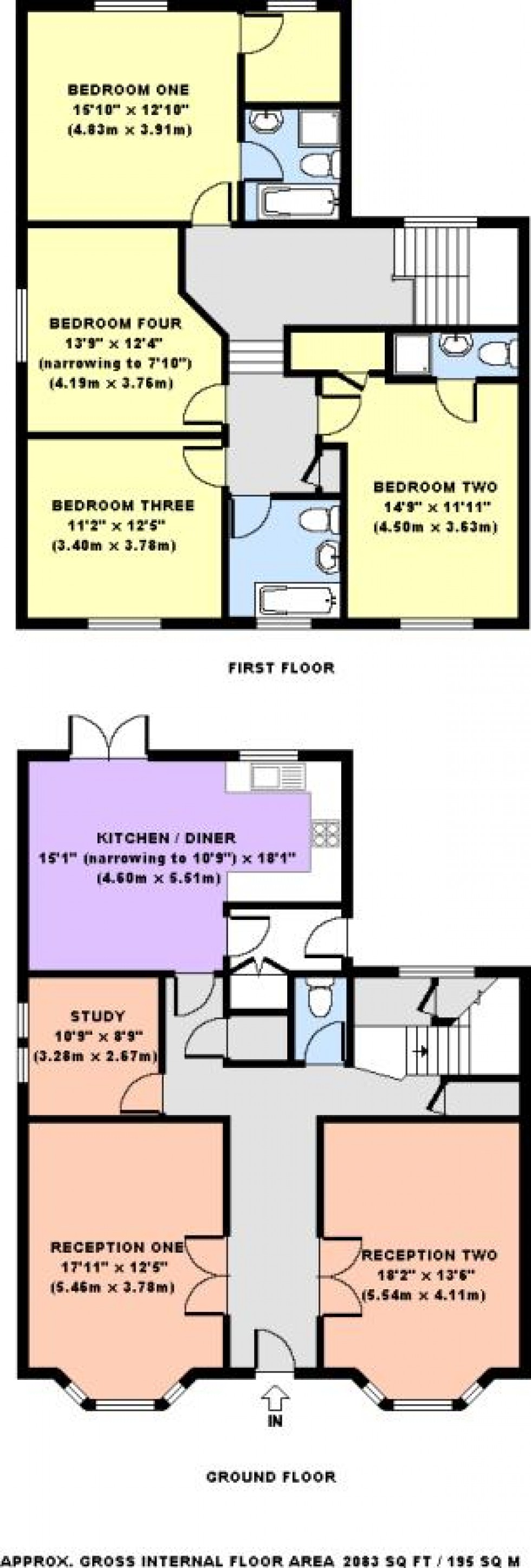 Floorplan for Alexandra Grove, North Finchley