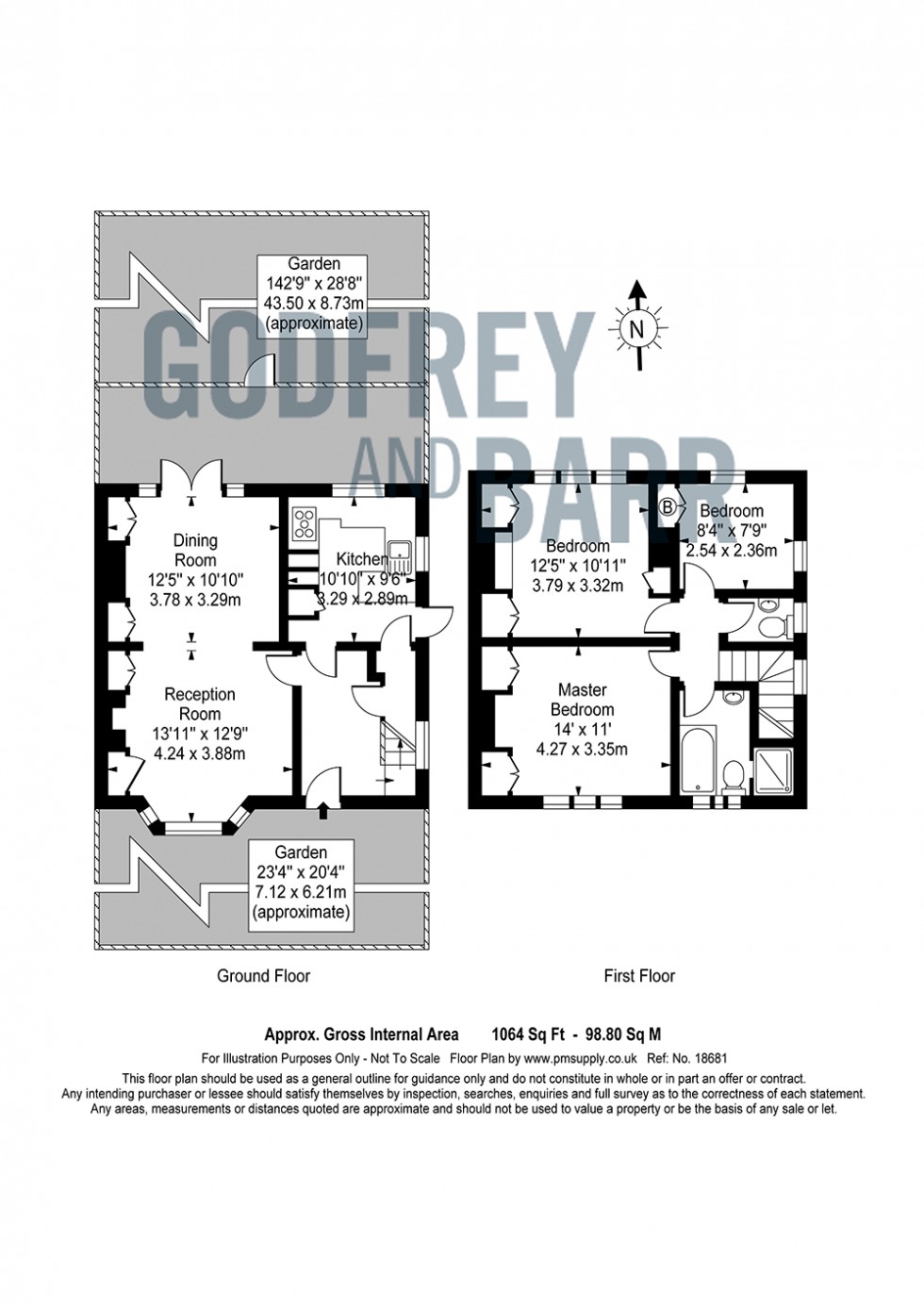 Floorplan for Hill Top, Hampstead Garden Suburb