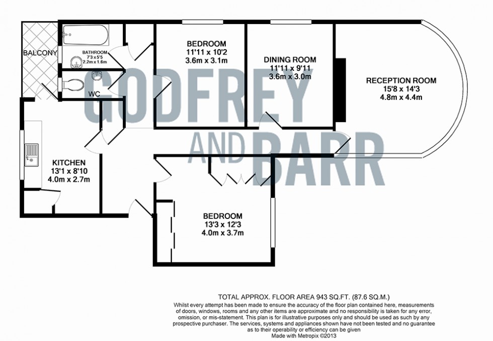 Floorplan for Belvedere Court, Hampstead Garden Suburb