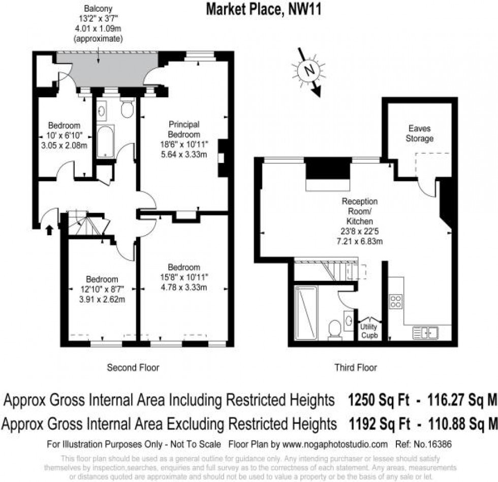 Floorplan for Falloden Way, Hampstead Garden Suburb