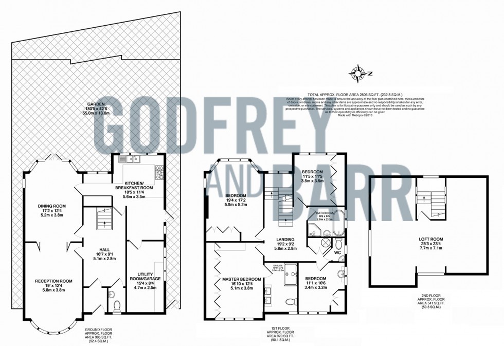 Floorplan for Kingsley Way, Hampstead Garden Suburb