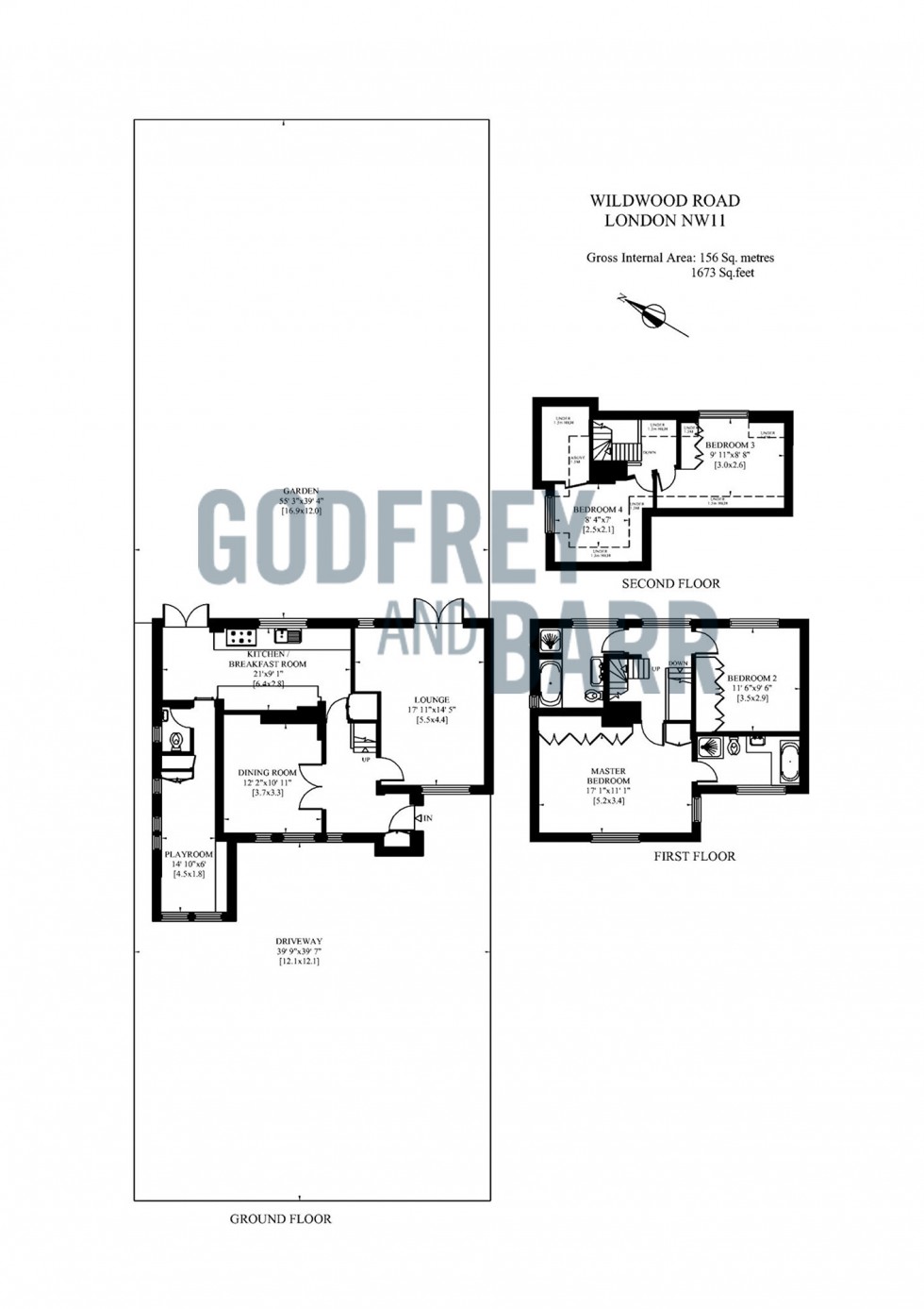 Floorplan for Wildwood Road, Wild Hatch, Hampstead Garden Suburb