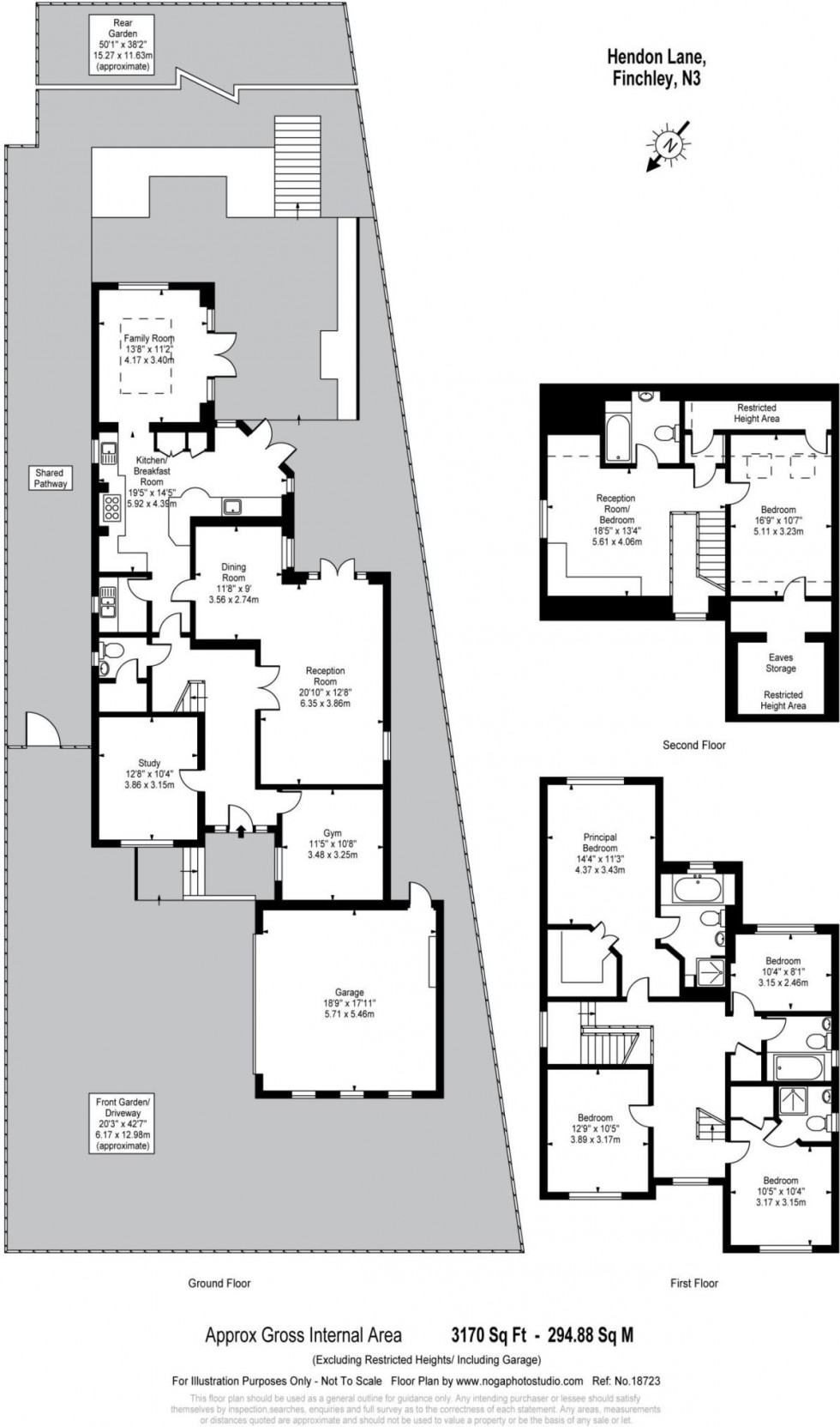 Floorplan for Hendon Lane, Finchley