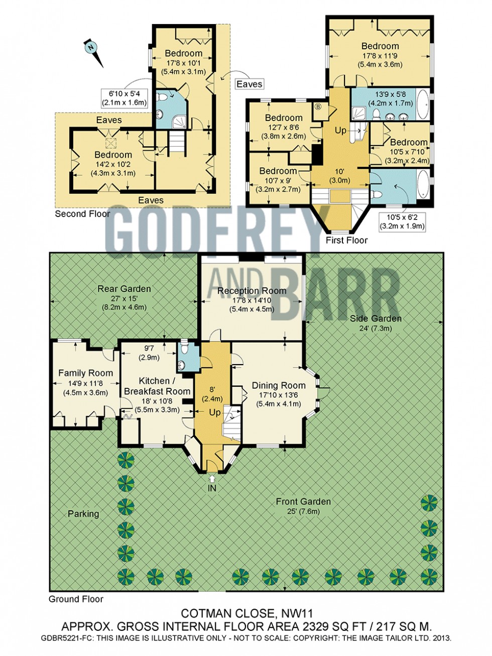 Floorplan for Cotman Close, Hampstead Garden Suburb