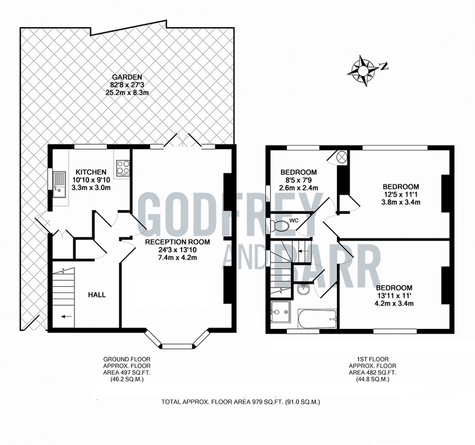 Floorplan for Midholm, Hampstead Garden Suburb