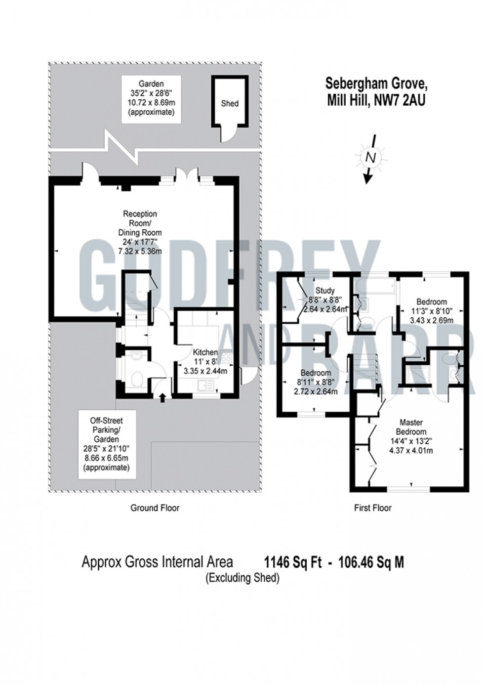 Floorplan for Sebergham Grove, Mill Hill