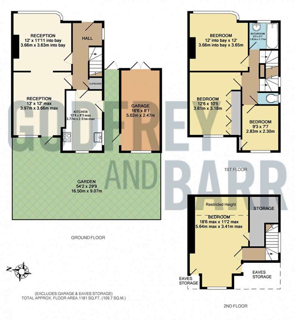 Floorplan for Hutchings Walk, Hampstead Garden Suburb