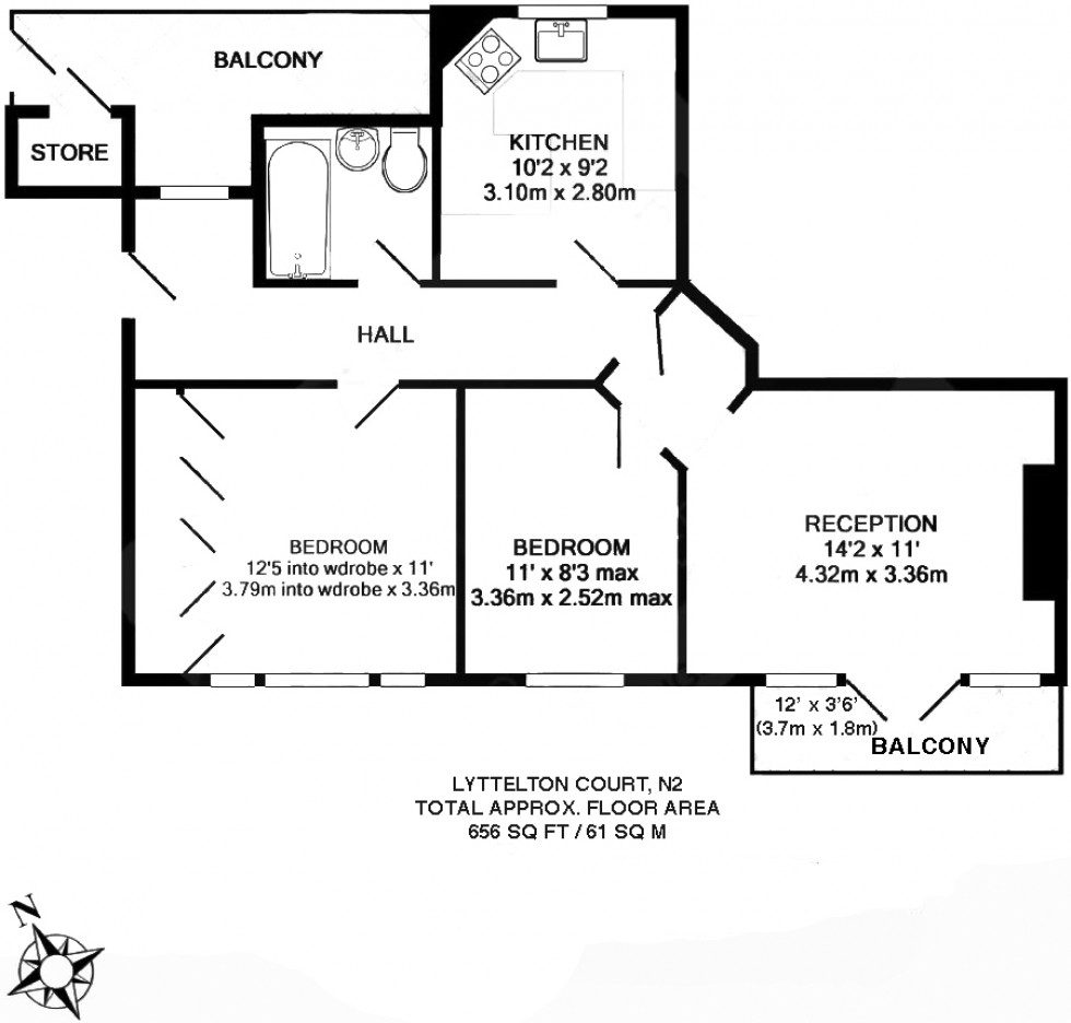 Floorplan for Lyttelton Court, Hampstead Garden Suburb