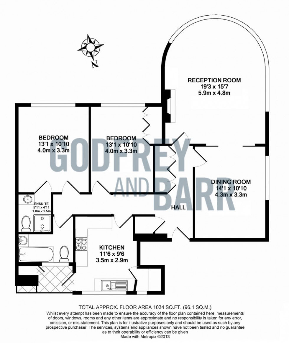 Floorplan for Belvedere Court, Hampstead Garden Suburb