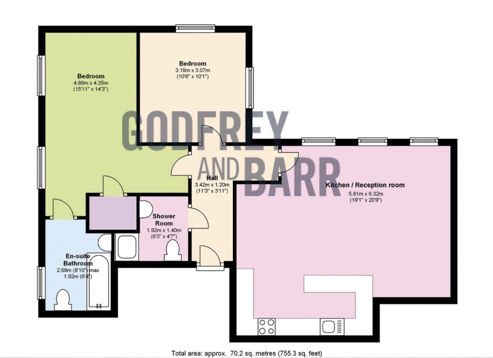 Floorplan for Littleberry Court, St Vincents Lane, Mill Hill