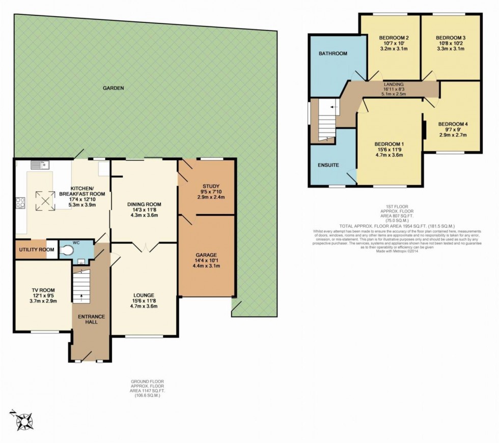 Floorplan for The Reddings, Mill Hill