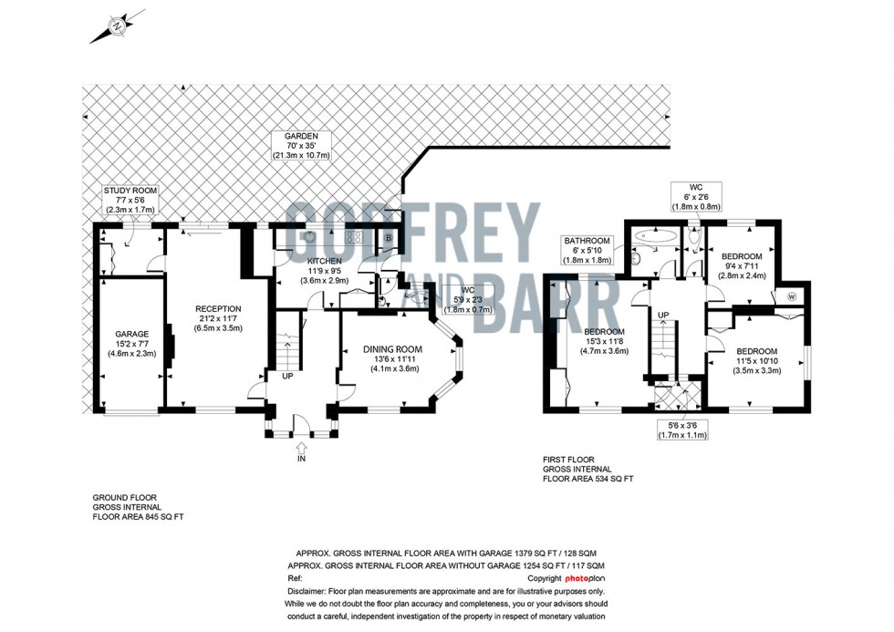 Floorplan for Maurice Walk, Hampstead Garden Suburb