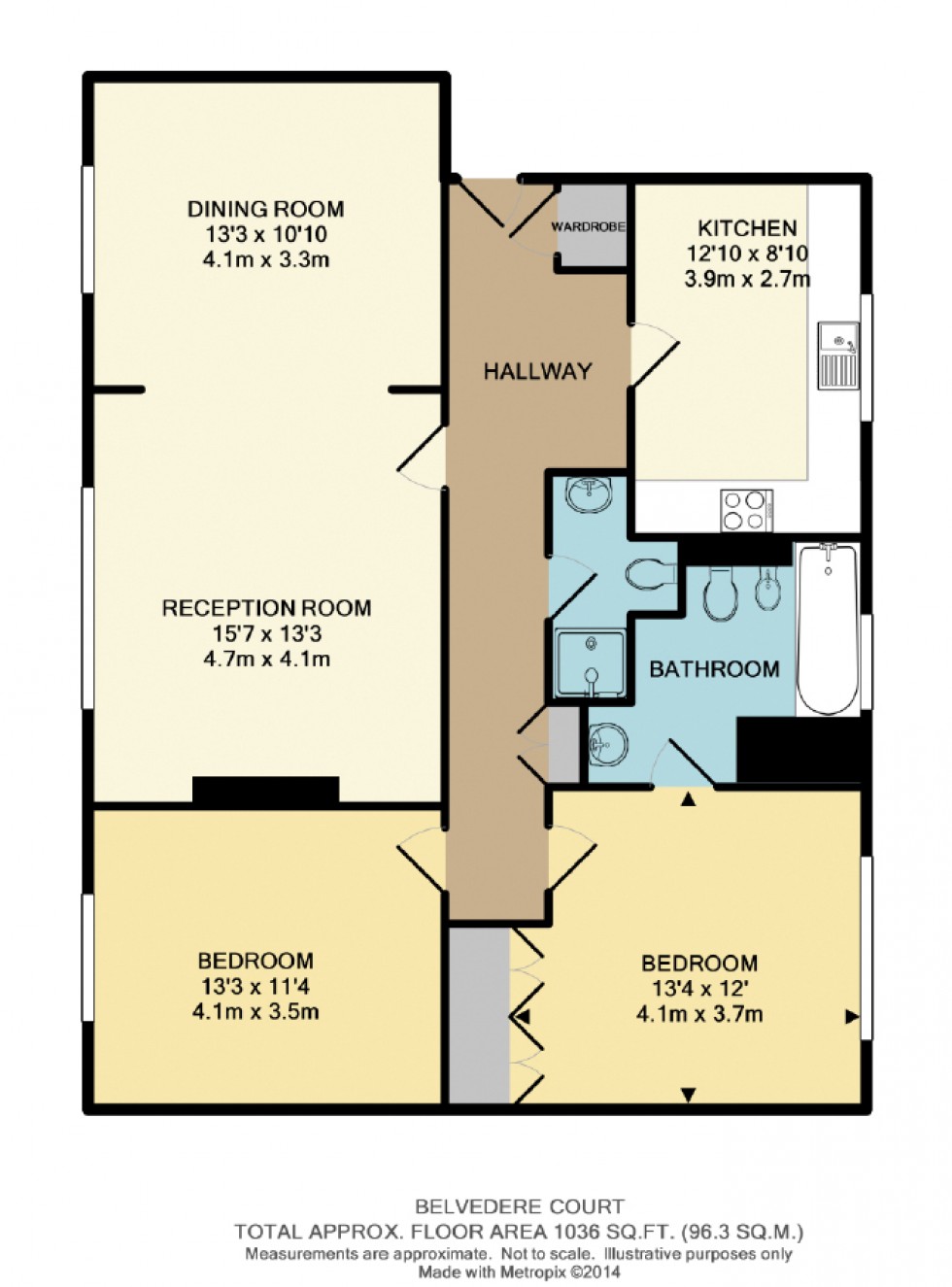 Floorplan for Belvedere Court, Hampstead Garden Suburb