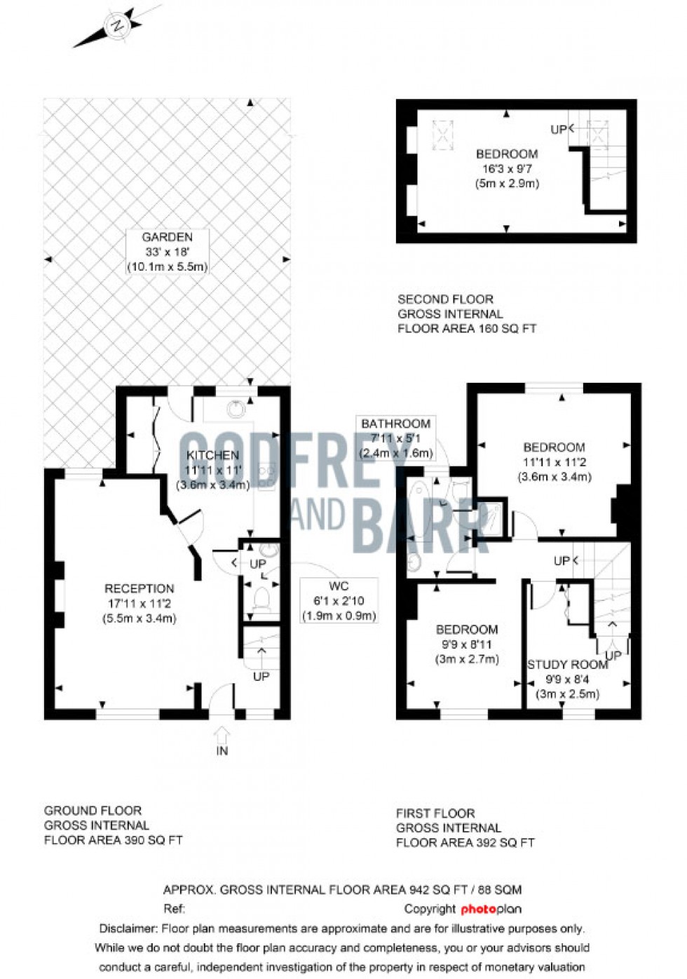 Floorplan for Midholm, Hampstead Garden Suburb