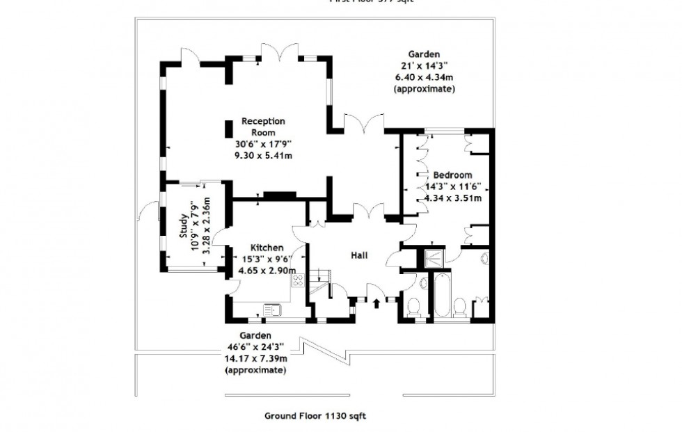 Floorplan for Brim Hill, Hampstead Garden Suburb